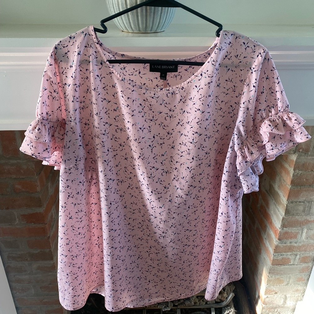 Lane Bryant Pink Spring Top size 20